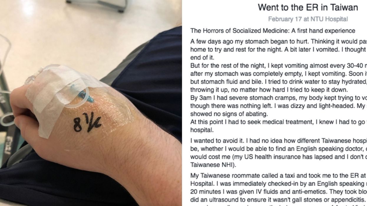 Guy's Viral Post About The 'Horrors Of Socialized Medicine' After E.R. Visit in Taiwan Is A Must-Read