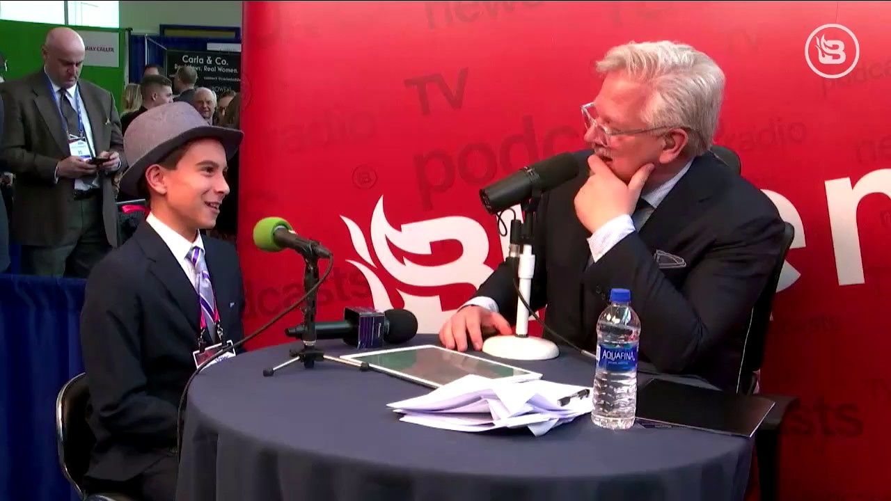 11-year-old Phoenix Legg turns the table on Glenn and interviews him at CPAC