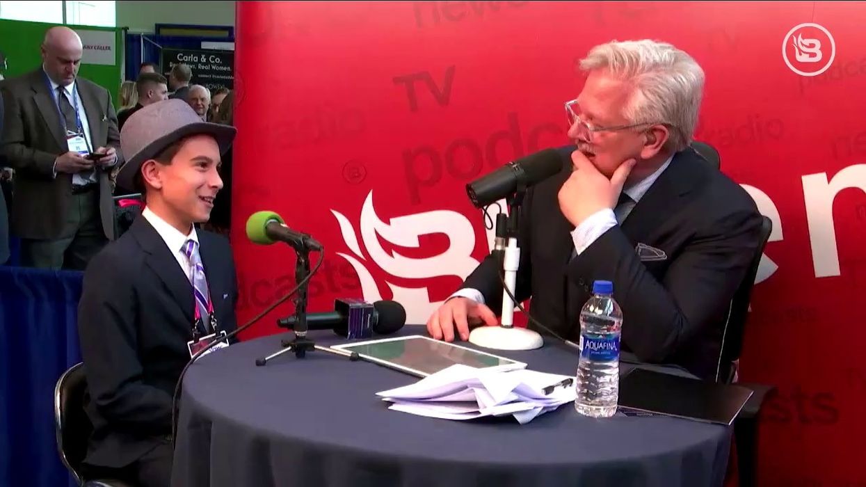 11-year-old Phoenix Legg turns the table on Glenn and interviews him at CPAC