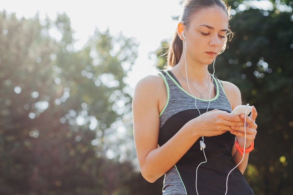 girl listening to music
