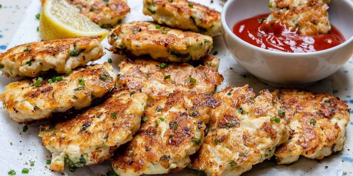 Cheesy Chicken Fritters - Easy Keto Recipe