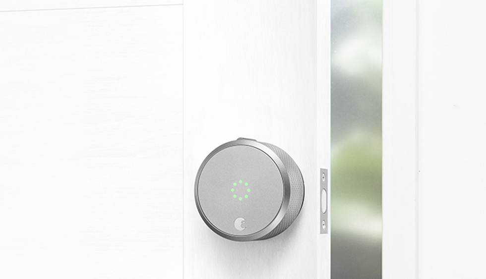 A photo of an August smart lock, which works with all three voice assistants
