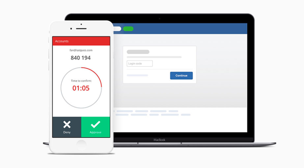 A image of the LastPass Authenticator smartphone app