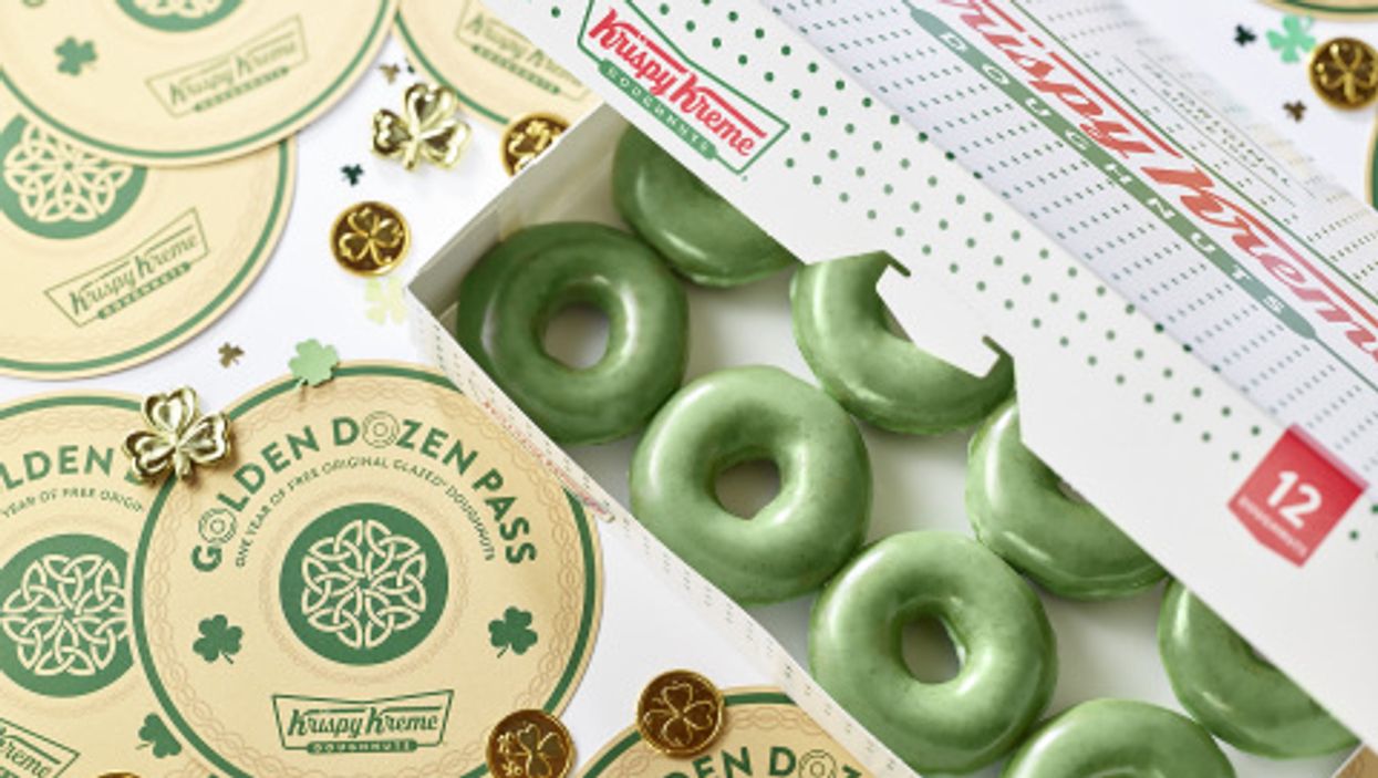 Krispy Kreme offering green doughnuts, year supply giveaway for St. Patrick's Day