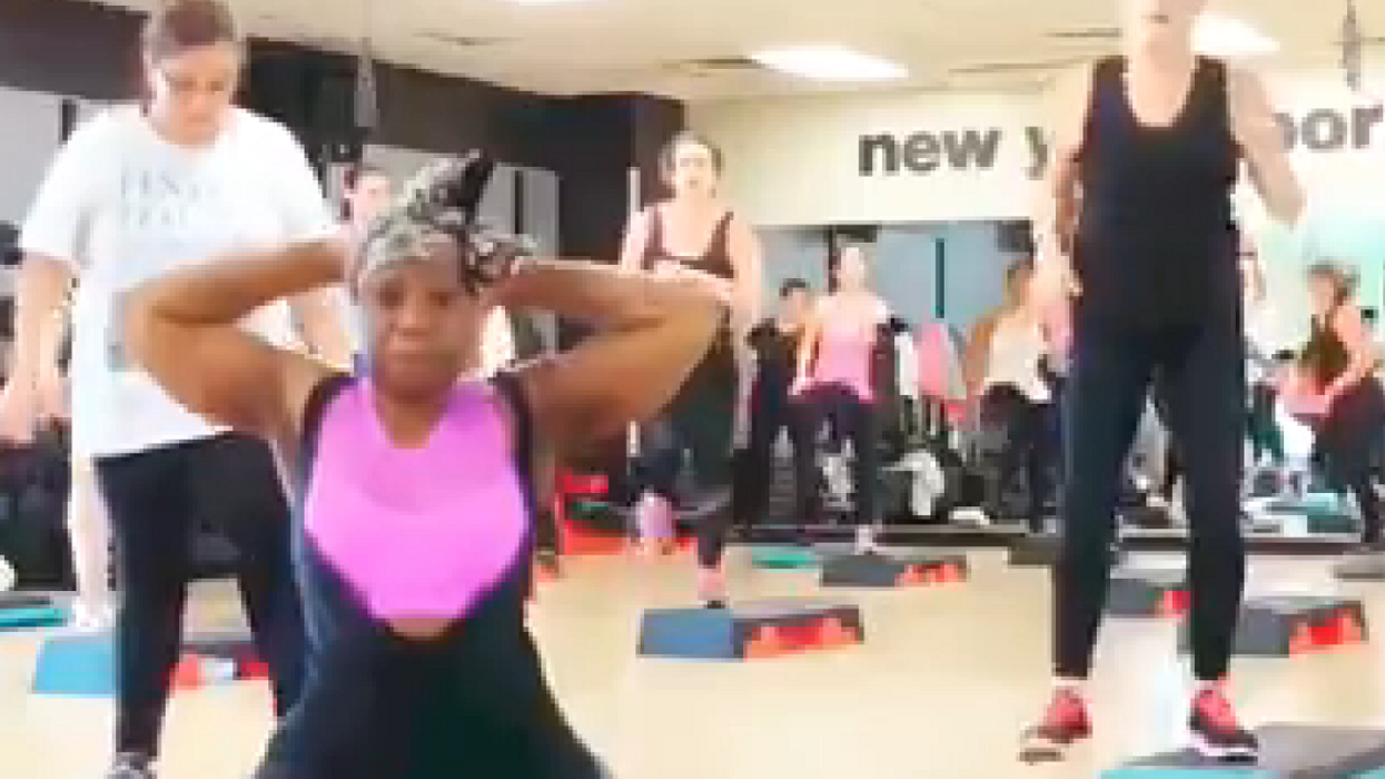 Viral Video Of A Woman Taking A Fitness Class Is A Whole New Level Of Extra