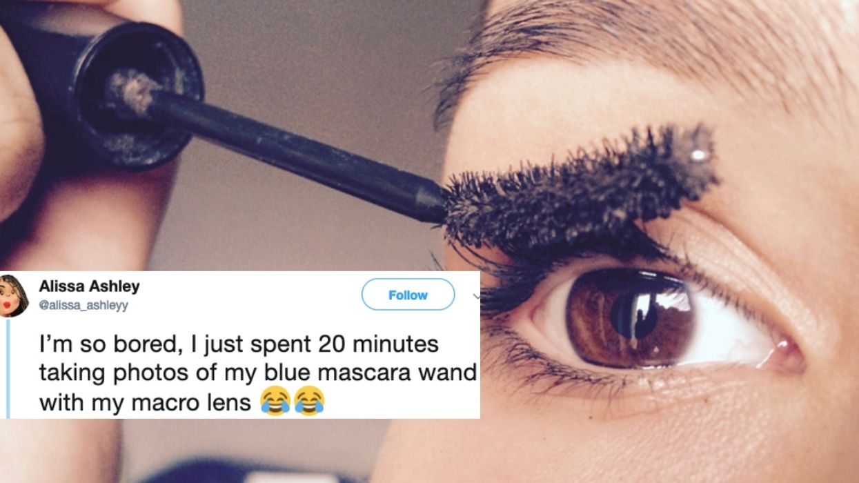 Woman's Extreme Close-Up Pic Of Her Blue Mascara Ends Up Being Hauntingly Beautiful
