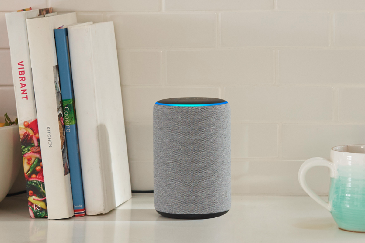 Product shot of the third-generation Amazon Echo smart speaker