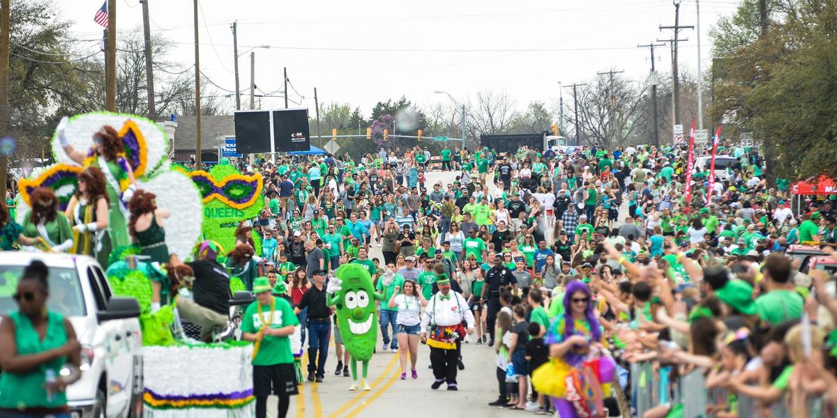 There's a pickle parade in Texas this weekend, and we're green with