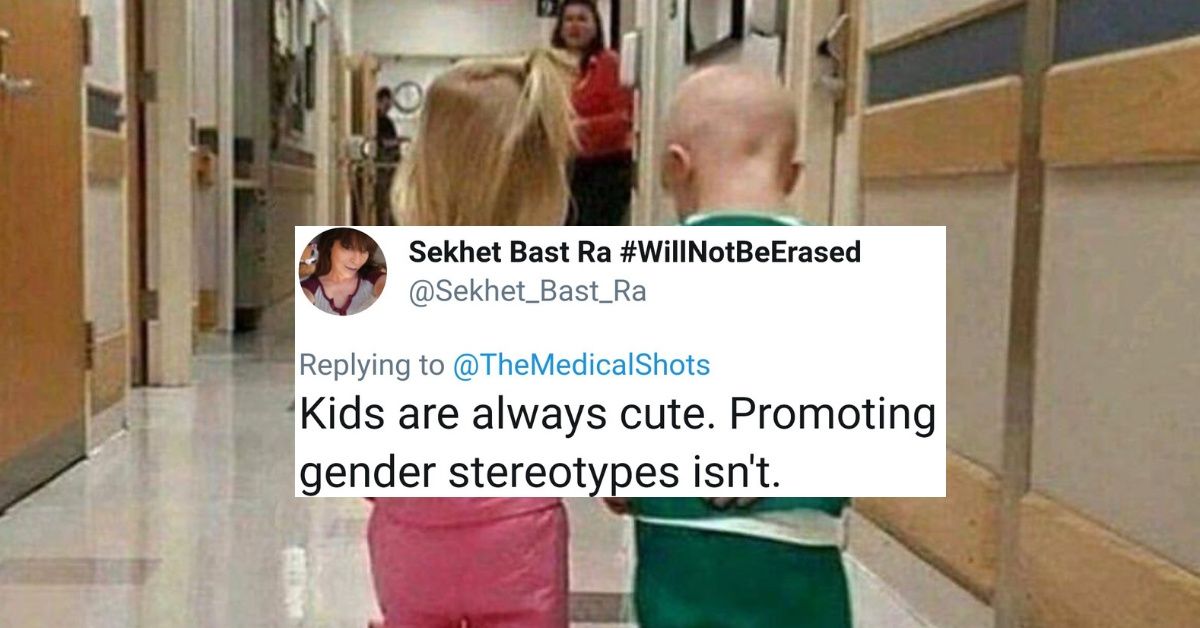 This Photo Of A Little Boy And Girl Dressed Up At A Hospital Is Being Called Out For Reinforcing Sexist Gender Norms