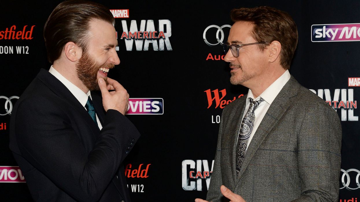 Fans Are Loving Chris Evans' Adorable Response To Robert Downey Jr.'s Post Featuring Iron Man and Captain America