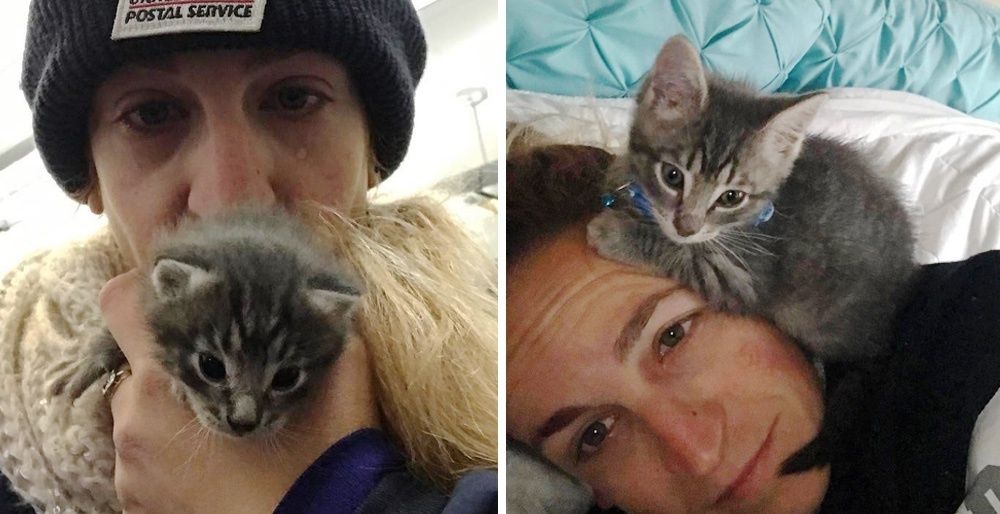 Postal Worker Saves Stray Kitten and 