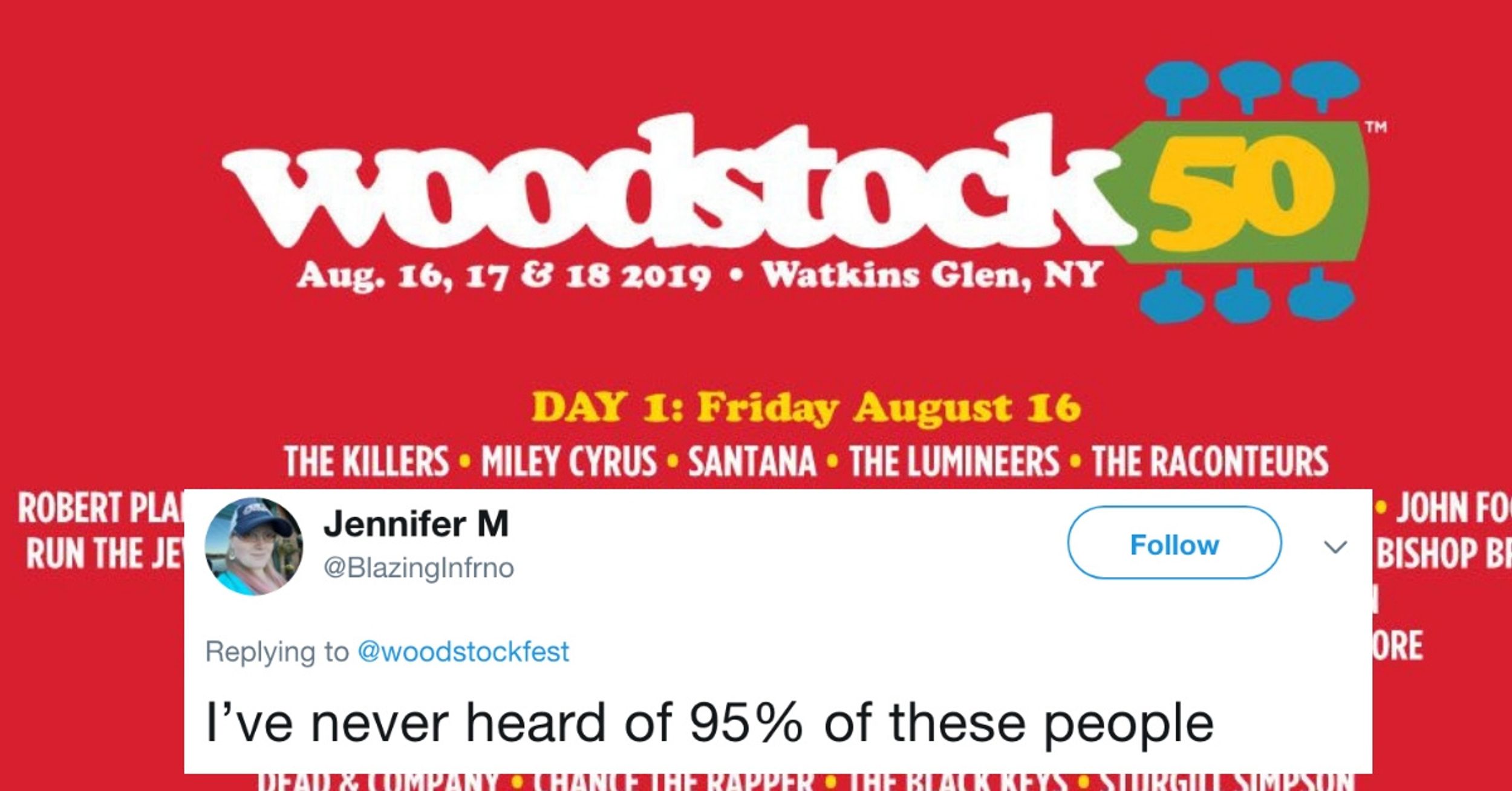 The Lineup For The 50th Anniversary Of Woodstock Is Drawing Some Decidedly Mixed Reactions