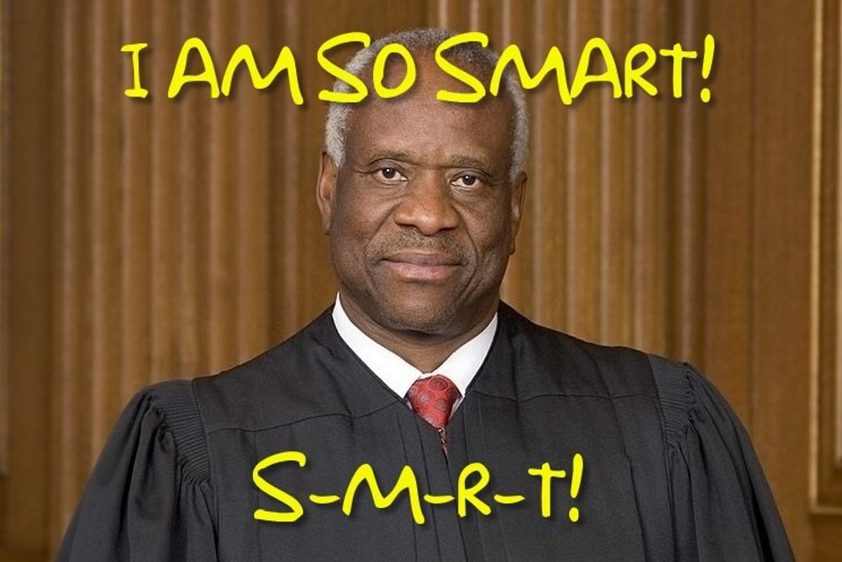 Clarence Thomas: Who Left This Pubic Hair On Trump's First Amendment?