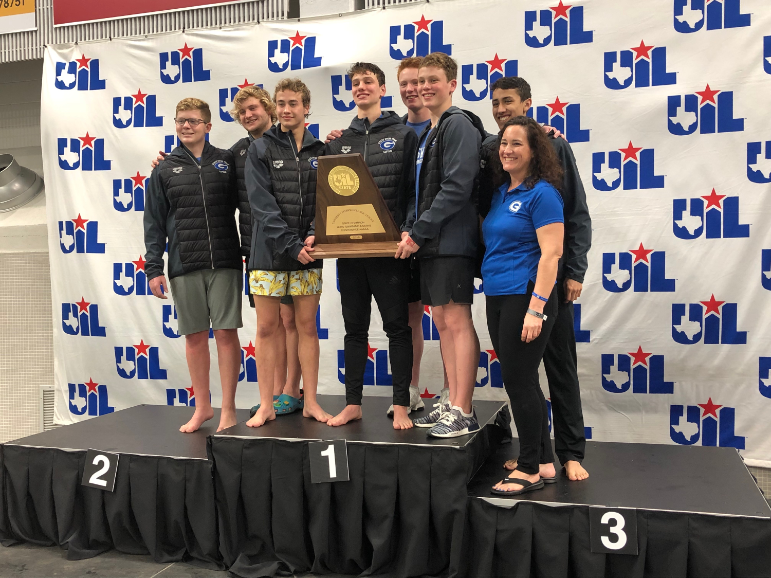 Georgetown Boys & Montgomery Girls Grab 1st UIL State Swim Title