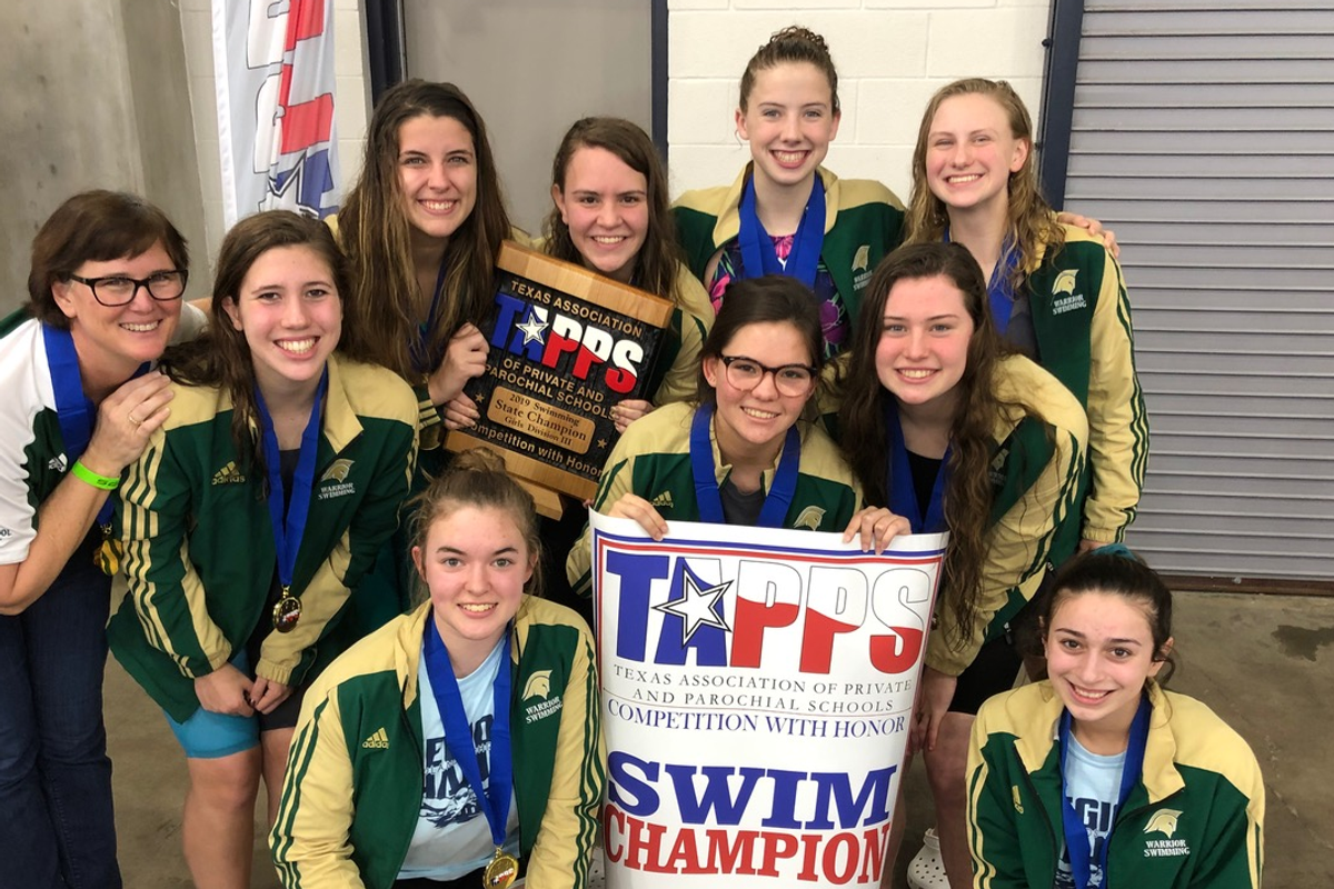 The Woodlands Christian Academy Girls Swim Team Named 2019 State Champions
