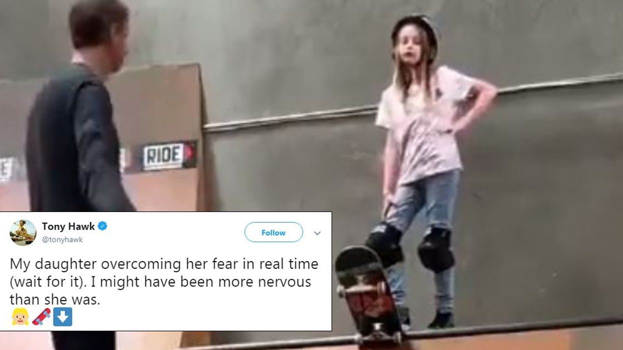 This Video Of Tony Hawk Helping His Daughter Overcome Her Skateboarding Fear Is Giving Parents All The Feels