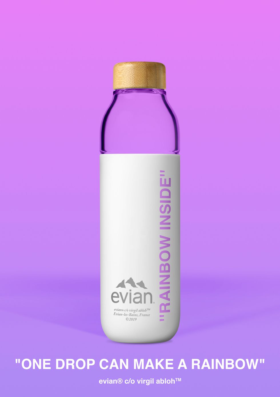 Virgil Abloh and Evian Release Water Bottle Collaboration PAPER Magazine