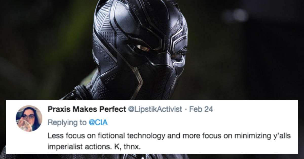 The CIA Polling Twitter About Which Fictional Technology From 'Black Panther' They Would Like To Be Real Is Kinda Weirding People Out