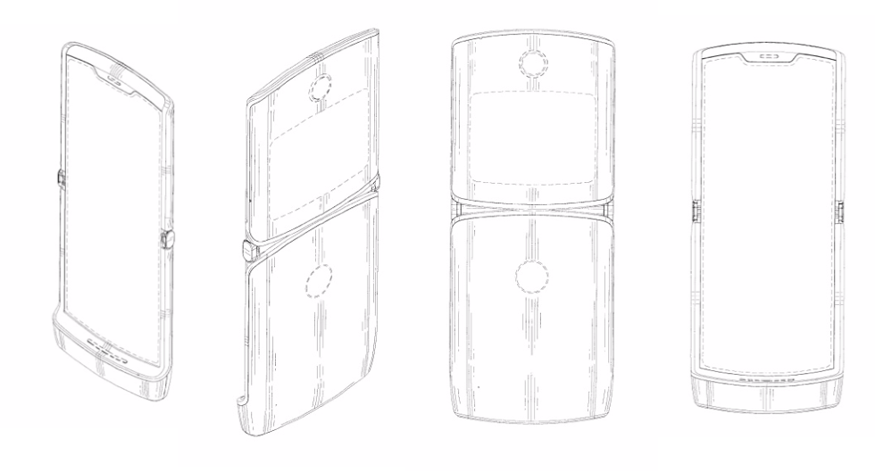 Motorola Patent showing a folding phone concept