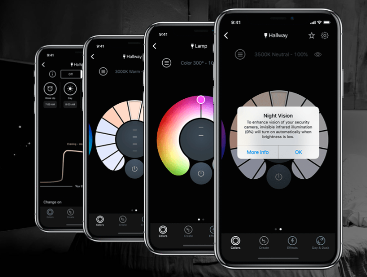 photo of lifx mobile app screen