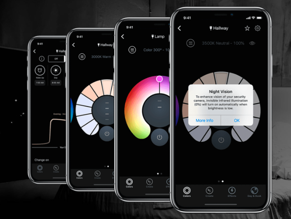 photo of lifx mobile app screen