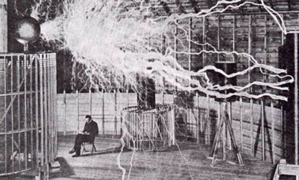 After Tesla thought aliens contacted him, he described his 'encounter' to the Red Cross.