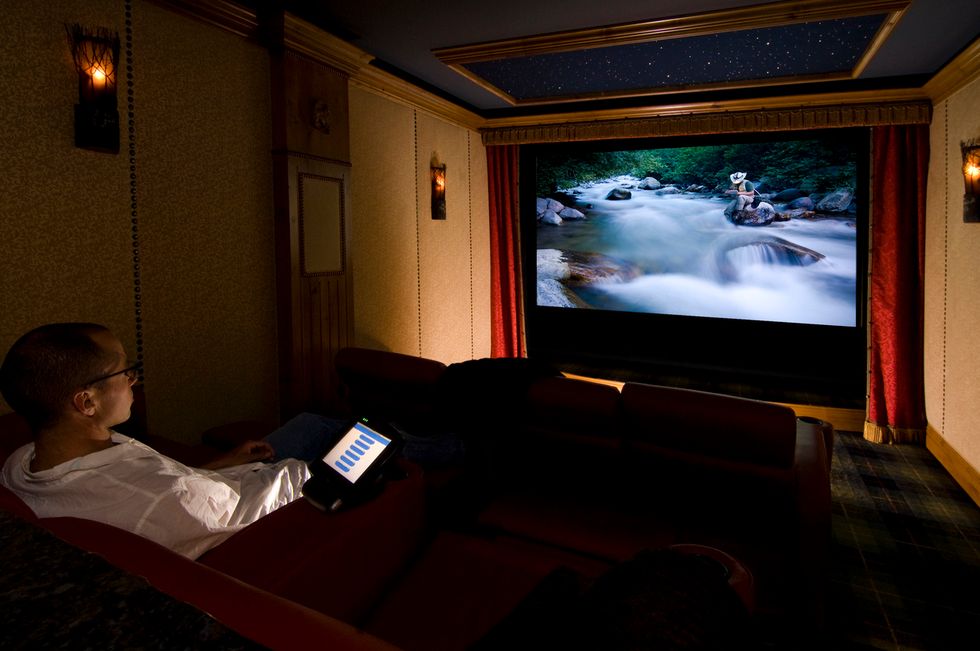 Photo of a home cinema