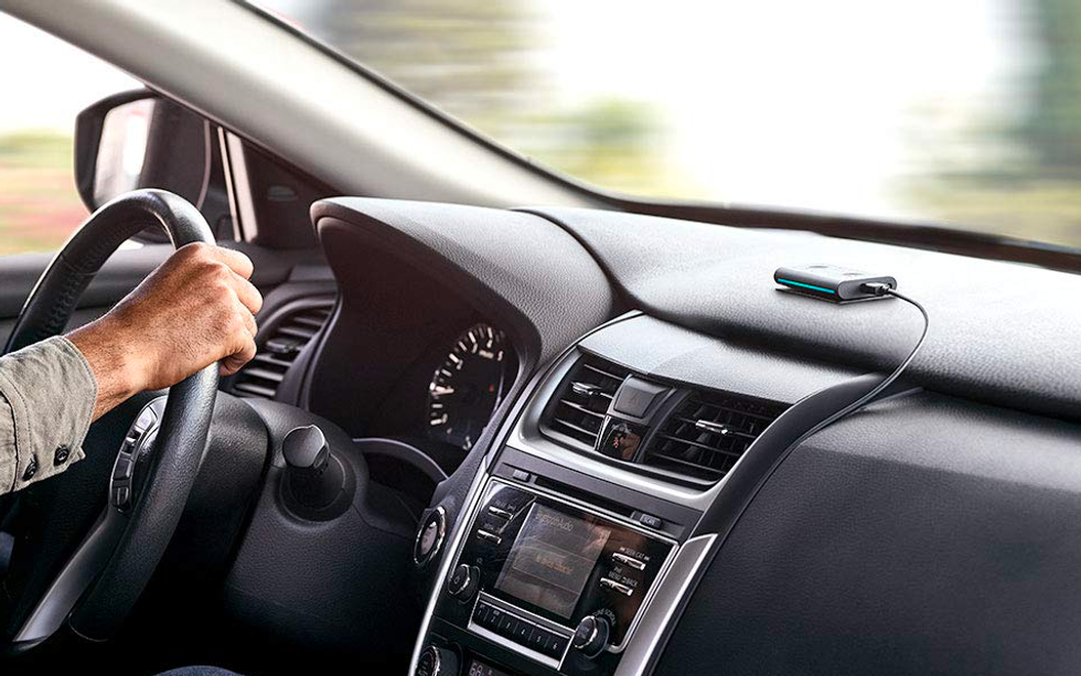 Photo of the Amazon Echo Auto in-car Alexa device