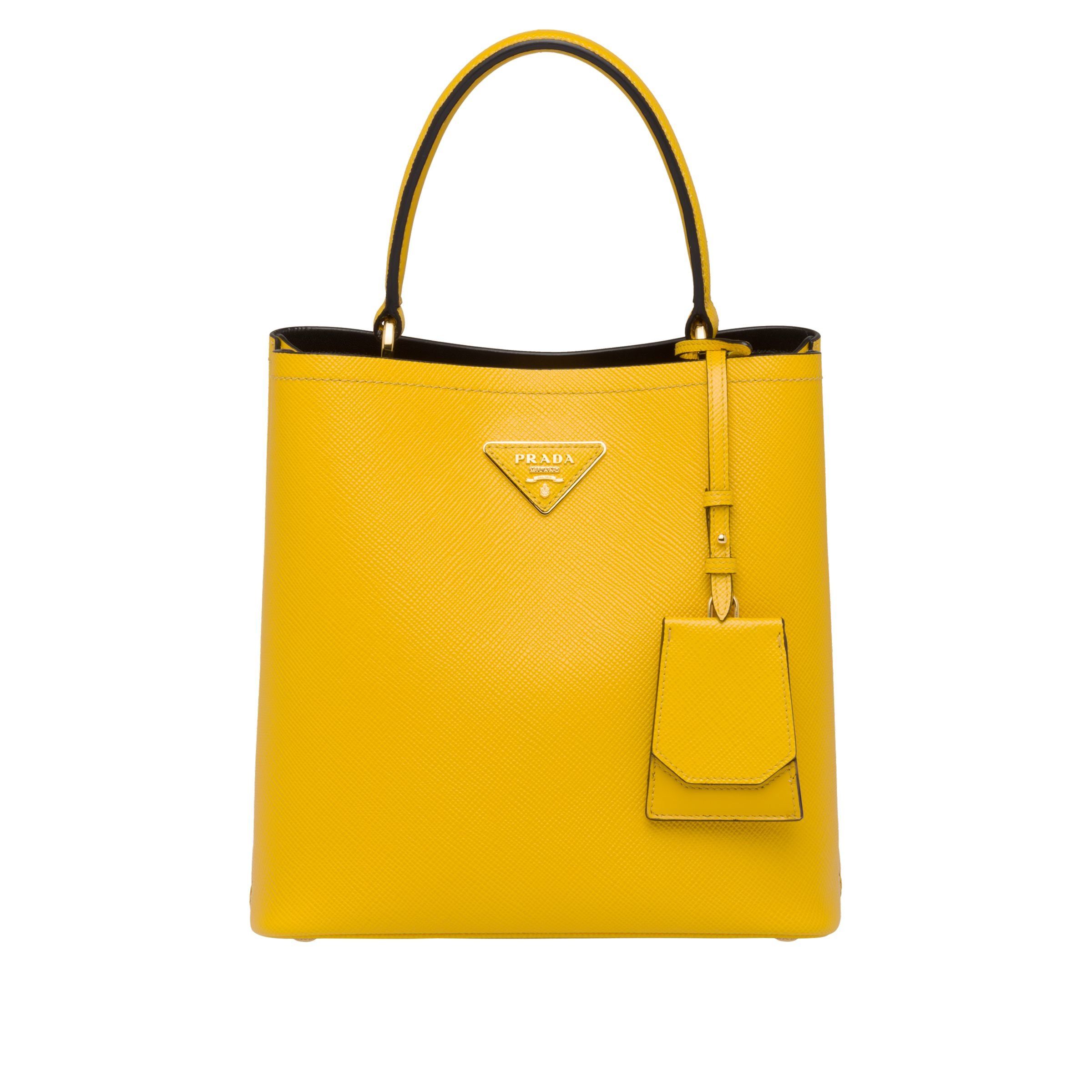 yellow prada purse