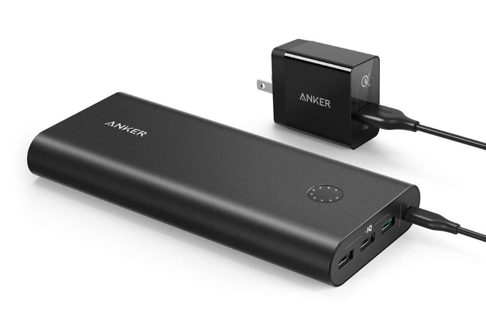 Product image of an Anker PowerCore+ battery pack