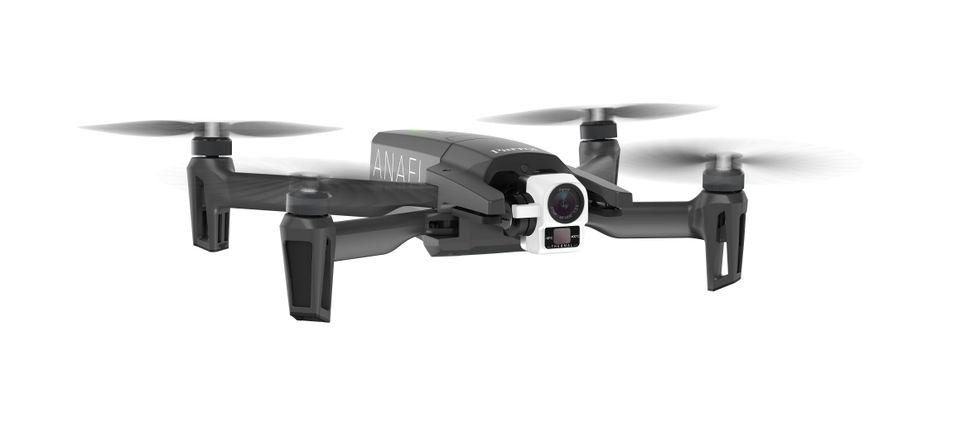 An image of the new Parrot Anafi Thermal, designed for professional, with a thermal Flir sensor added to its gimbal