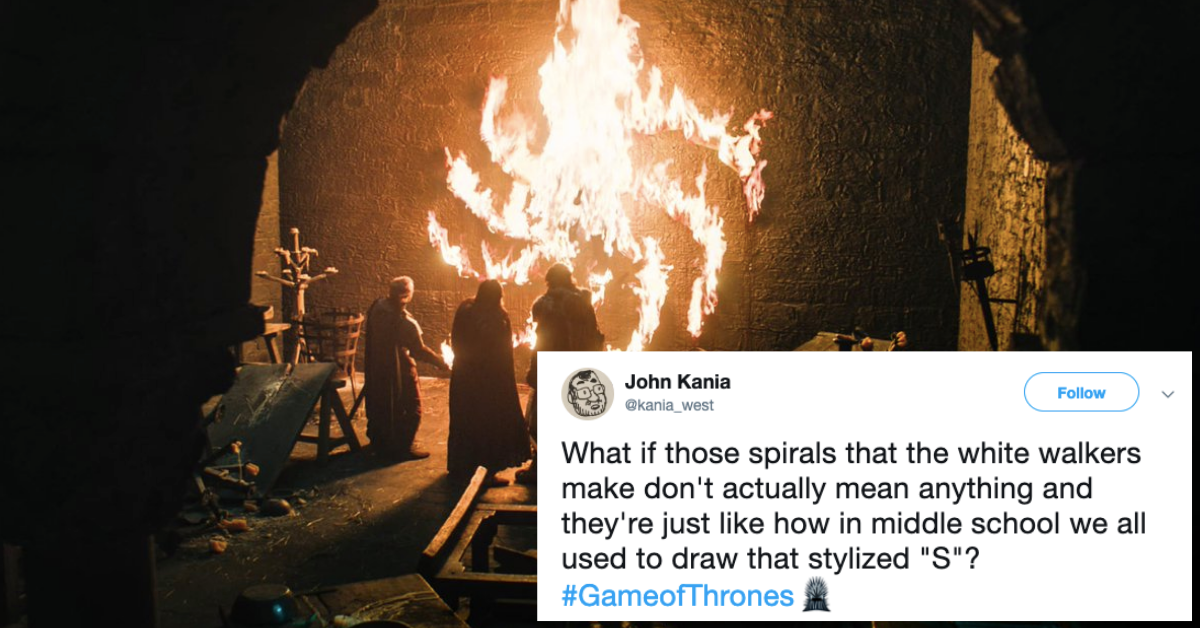 We've Definitely Seen Those Creepy White Walker Spiral Patterns On 'Game Of Thrones' Before—And Fans Have A Theory About Their Origin