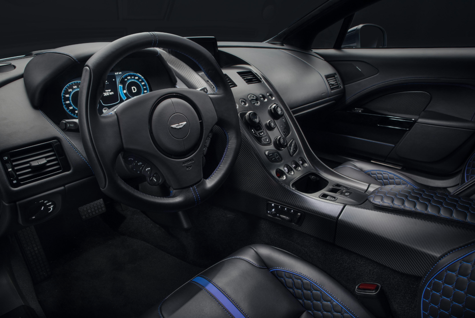 Photo of the interior of the Aston Martin Rapide E