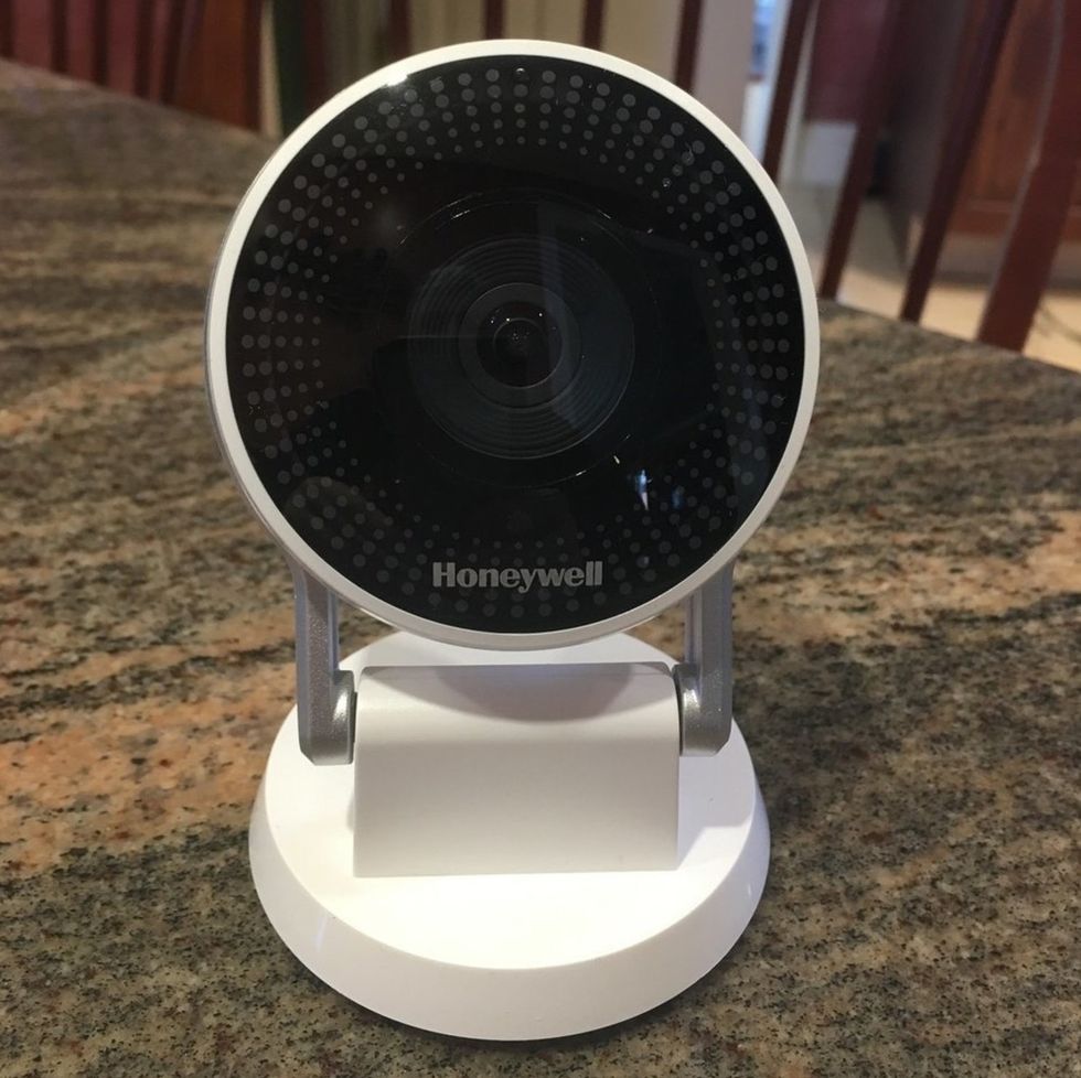 A photo of a Honeywell security camera, which a majority of consumers say they're are likely to buy this year