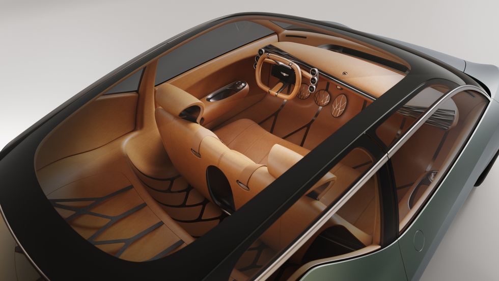 Photo of the interior of the Genesis Mint electric car concept