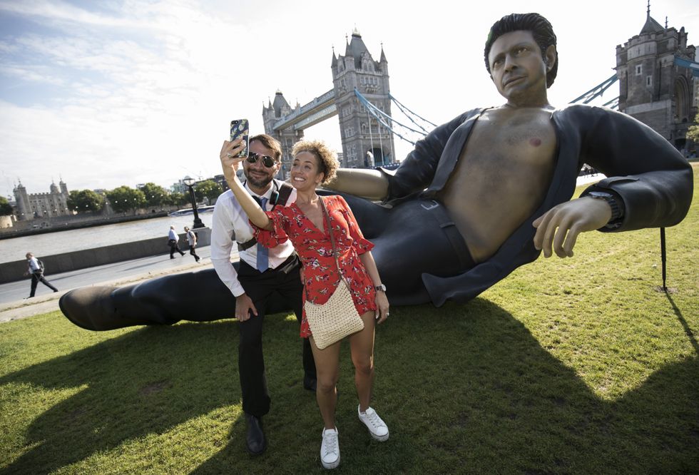There's a ginormous Jeff Goldblum statue in London. It's as gloriously weird as it sounds.