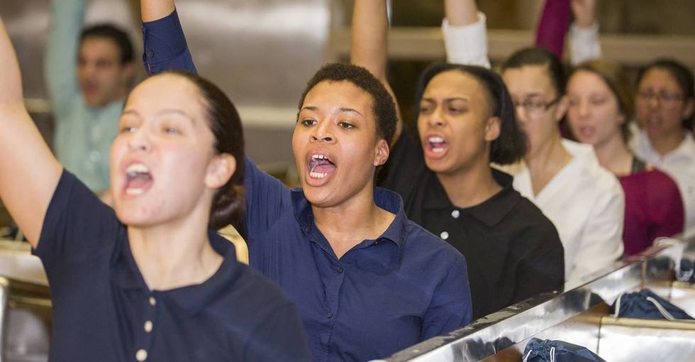 An all-female Marine platoon just made history alongside the men at boot camp.