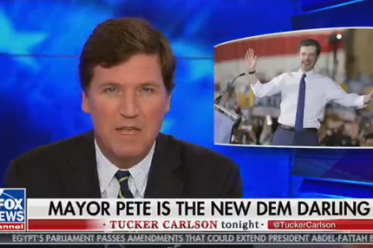 Tucker Carlson's New Bonermaker: 'Pete Buttigieg Dressed As Can Of Slutty Dinty Moore Beef Stew'