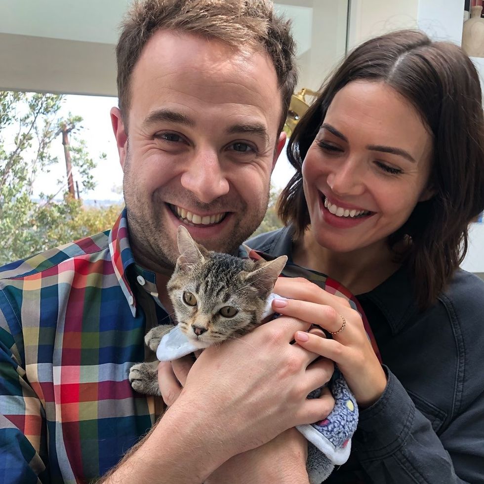 Mandy Moore adopts kitten