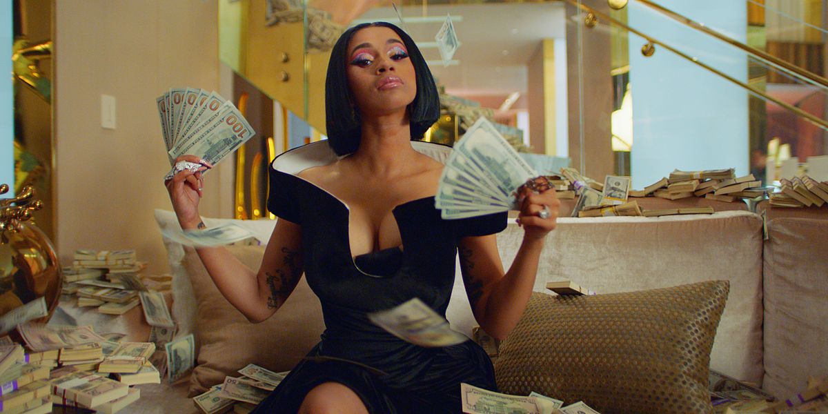 Cardi B Fans Herself With Cash for Las Vegas