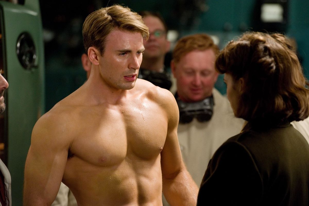 chris evans shirtless hot