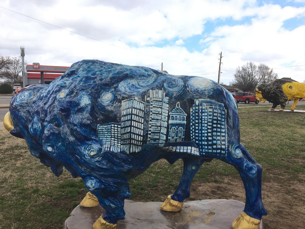 Beautiful Bartlesville Buffalo Statues