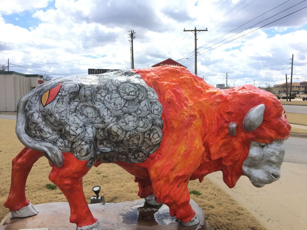 Beautiful Bartlesville Buffalo Statues