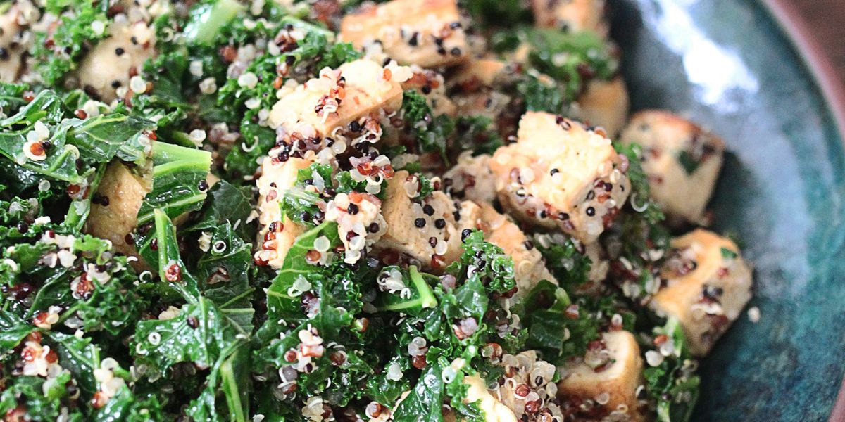 Kale, tofu, mushroom & quinoa bowl My Recipe Magic