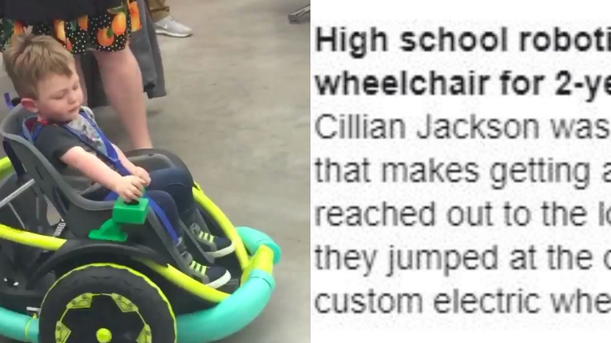 Minnesota High School Robotics Team Builds Impressive Motorized Wheelchair For 2-Year-Old Boy In Need