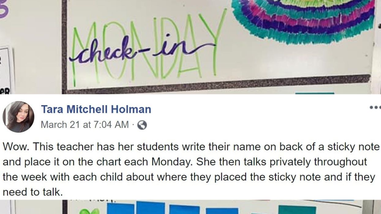 This Teacher's 'Check-In' Board For Her Young Students Is The Kind Of Mental Health Support We Need More Of