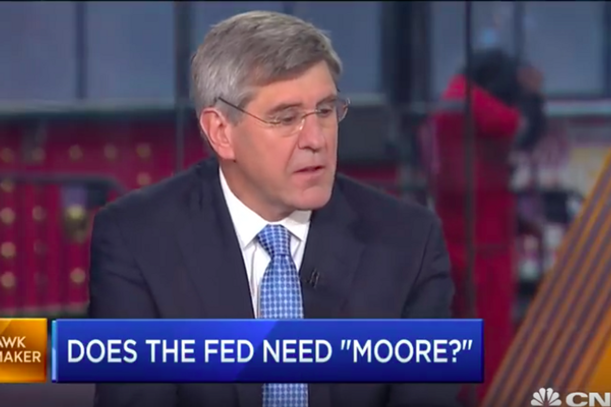 Stephen Moore Will Never Back Down, Never Surr-- Oh, Never Mind.