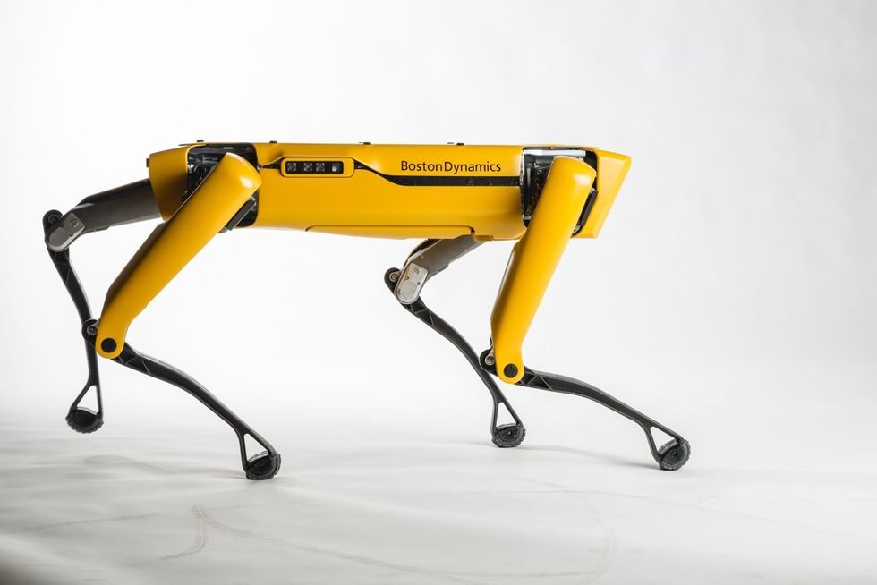 \u200bThe SpotMini from Boston Dynamics, pictured here, has a 3D system and is just under three feet