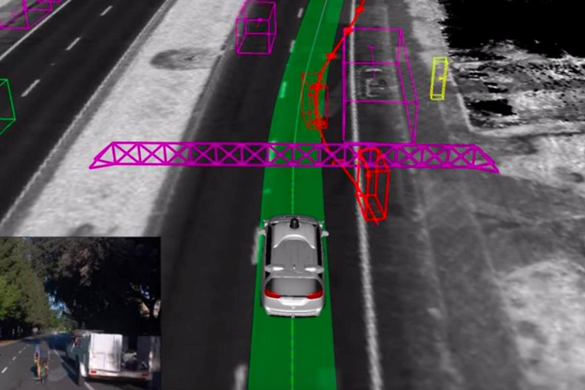 waymo self-driving car bicyclist