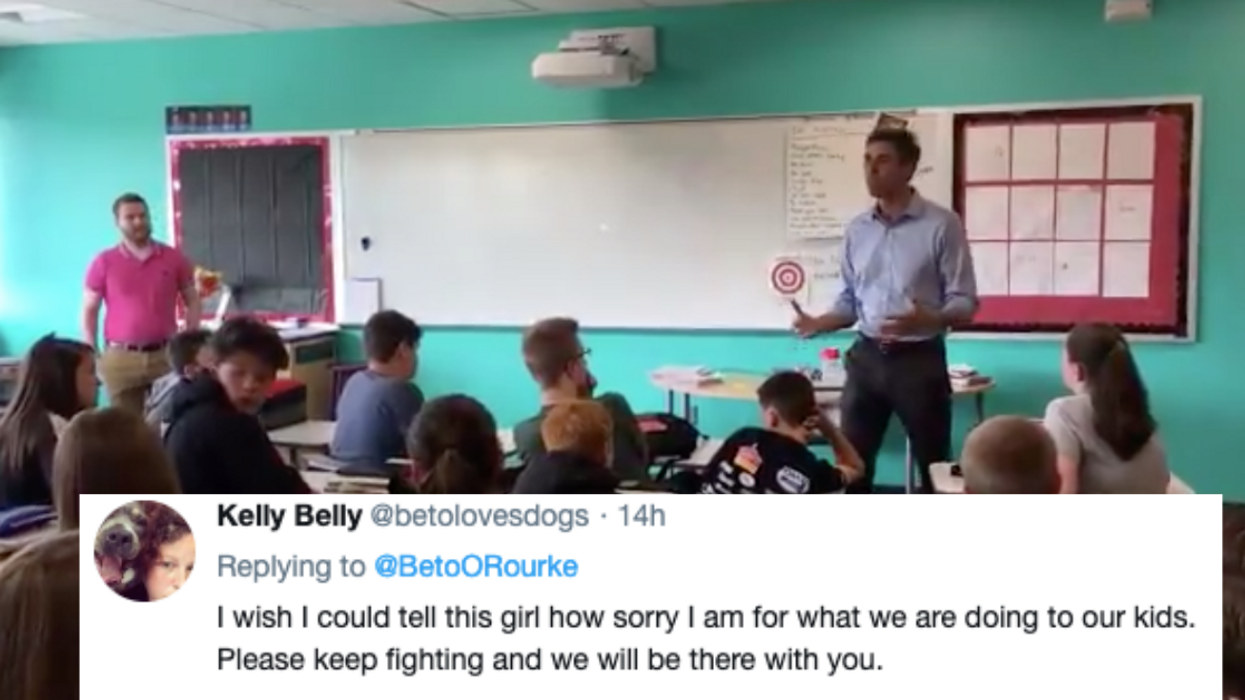 Iowa Middle Schooler Breaks Down In Tears While Asking Beto O'Rourke How He'll Stop School Shootings In Powerful Video